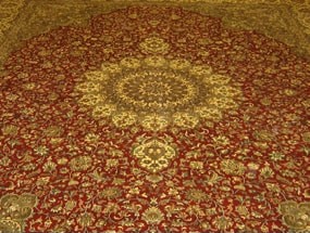 tapetes de seda atados à mão